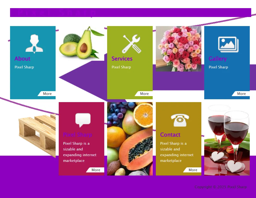 Minimalistic template (Purple)