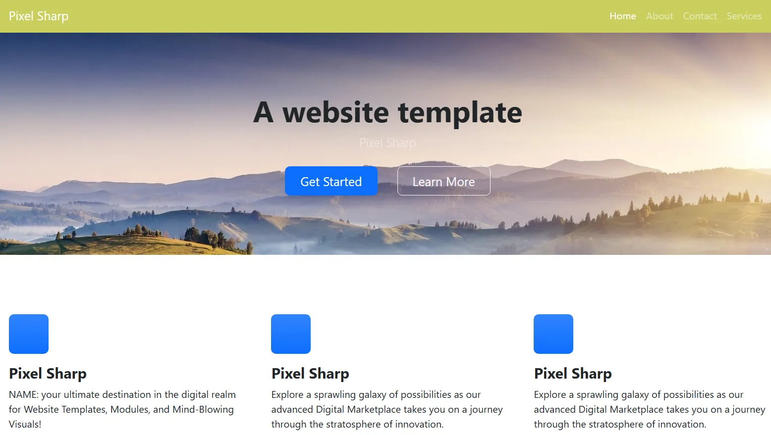 Digital marketplace template (Yellow)