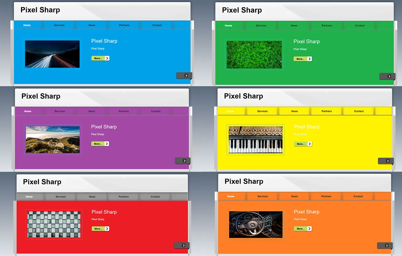 Set of classic one-page website templates +script