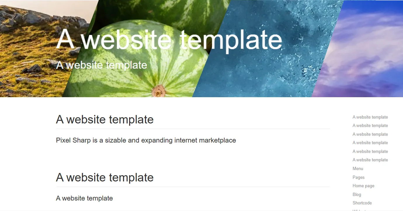 Simplistic website templates (+ sidebar)
