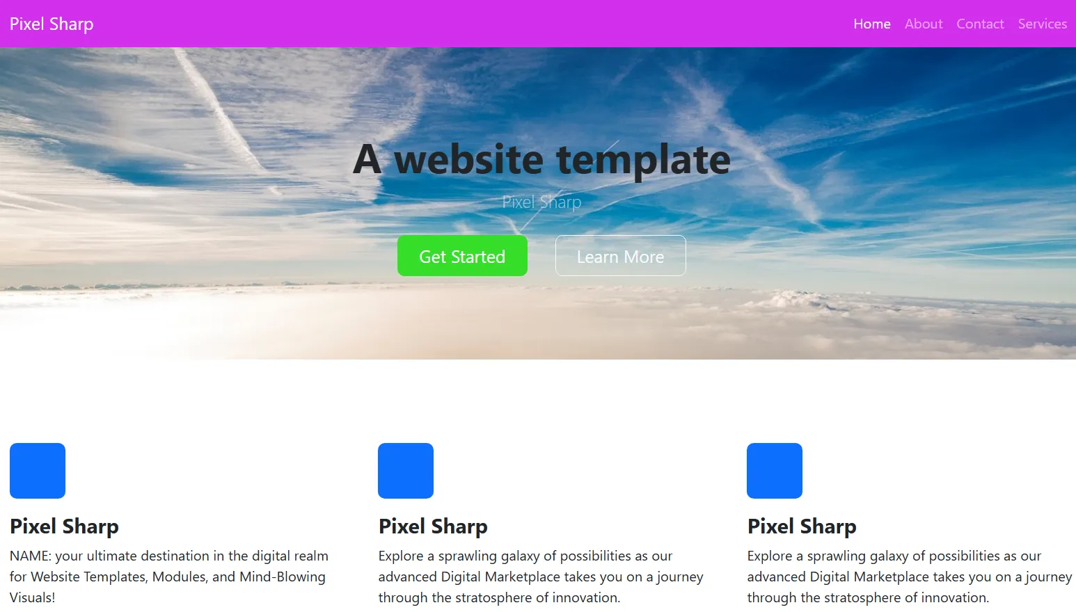 Digital marketplace template (Purple)