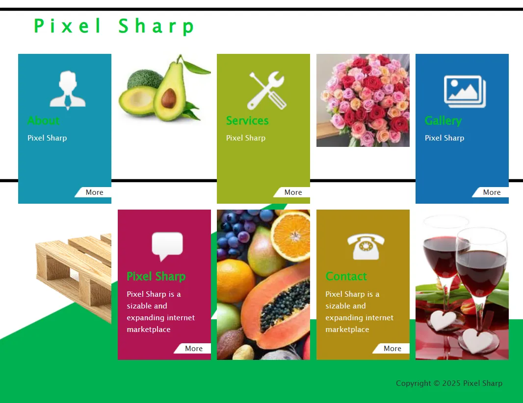 Minimalistic template (Green)