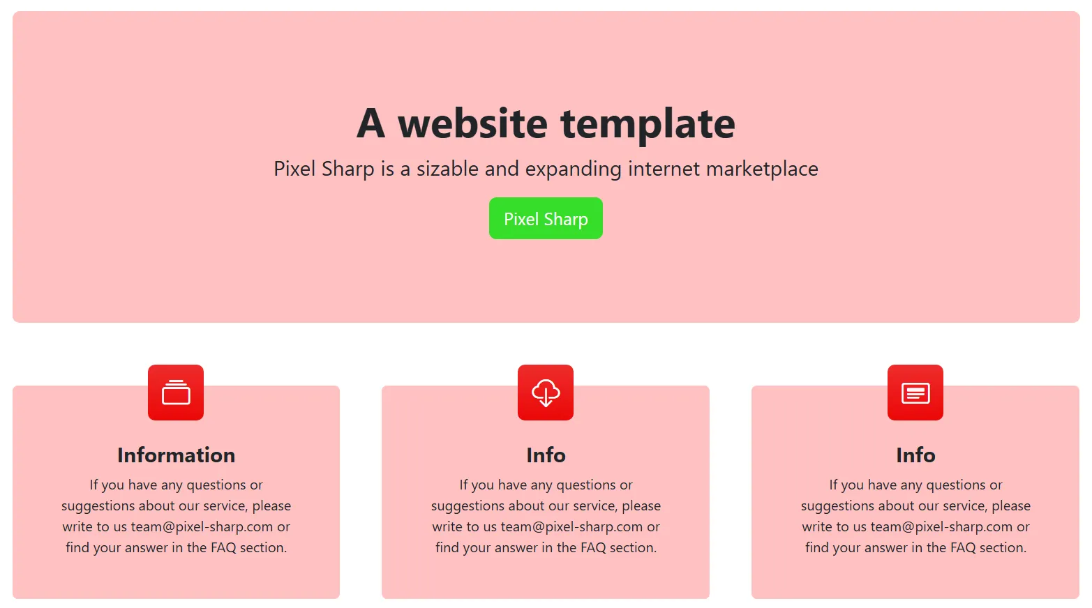 User-friendly template (Red)