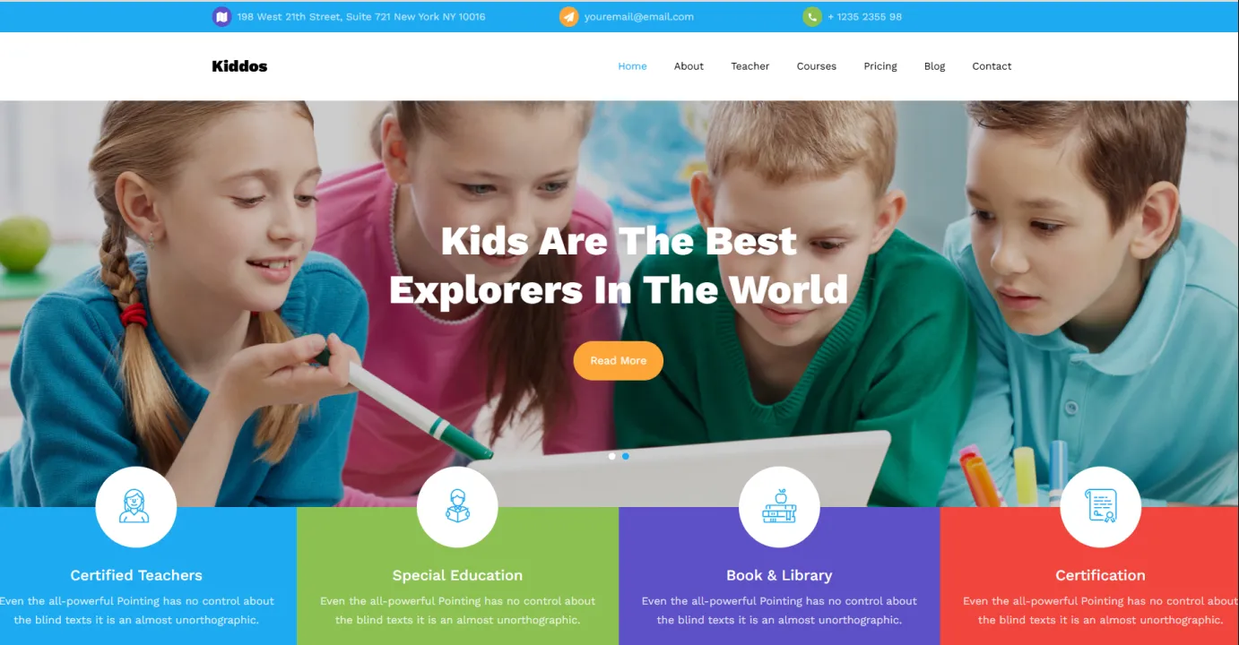 Kids Courses Template