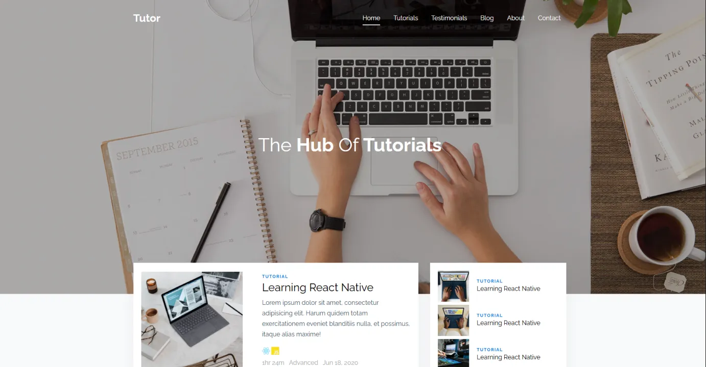 Tutorial Website Template