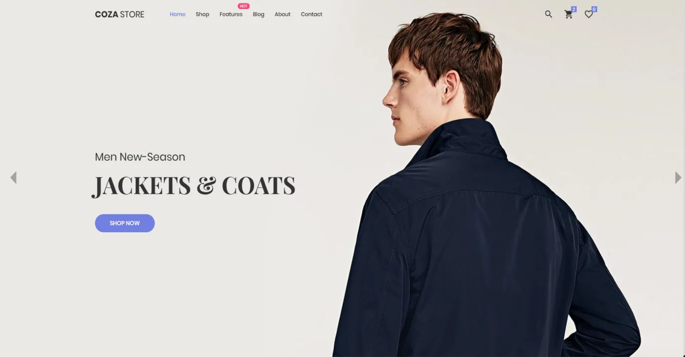 E-shop Website Template (Gray)