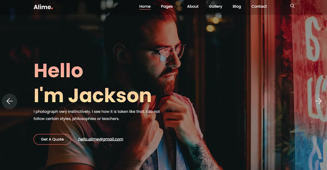 Photography Template (Dark)
