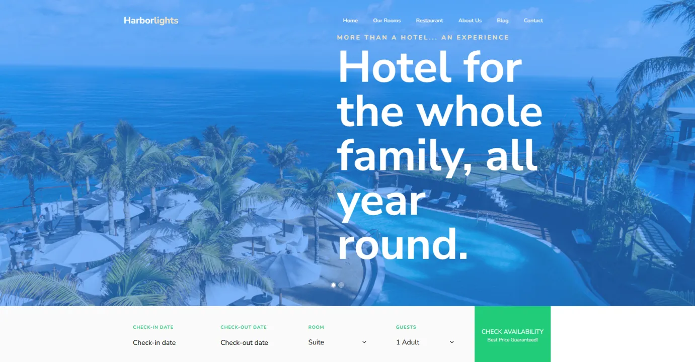 Hotel Website Template (Blue)