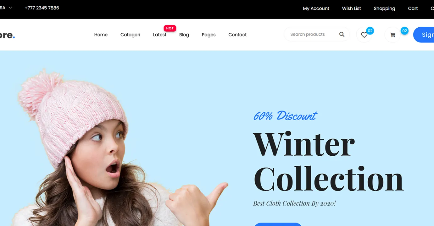 E-commerce Template (Fashion 7)