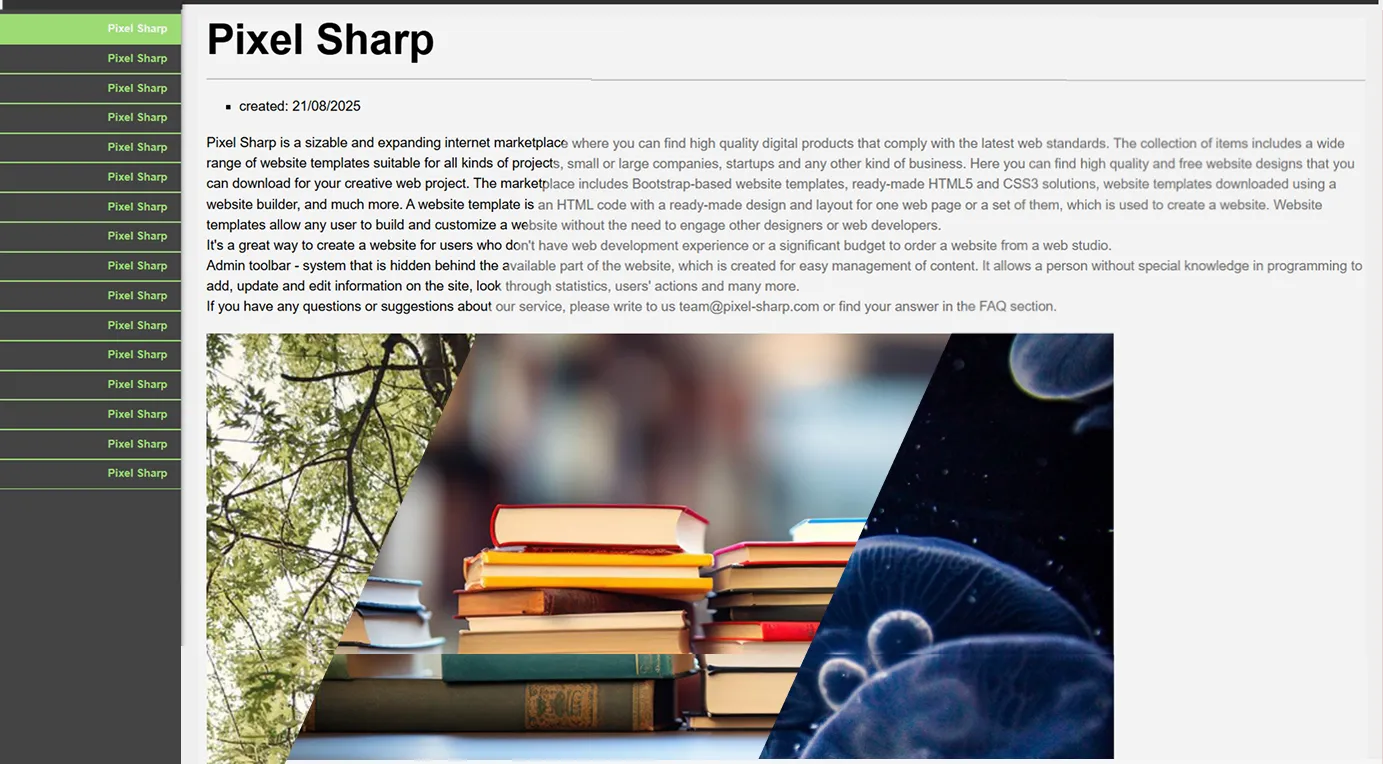 Vintage website templates bundle