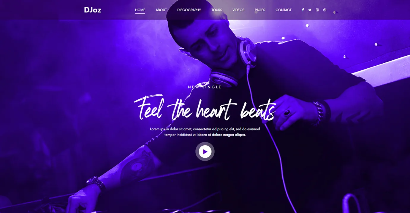 Music Website Template (Dark)