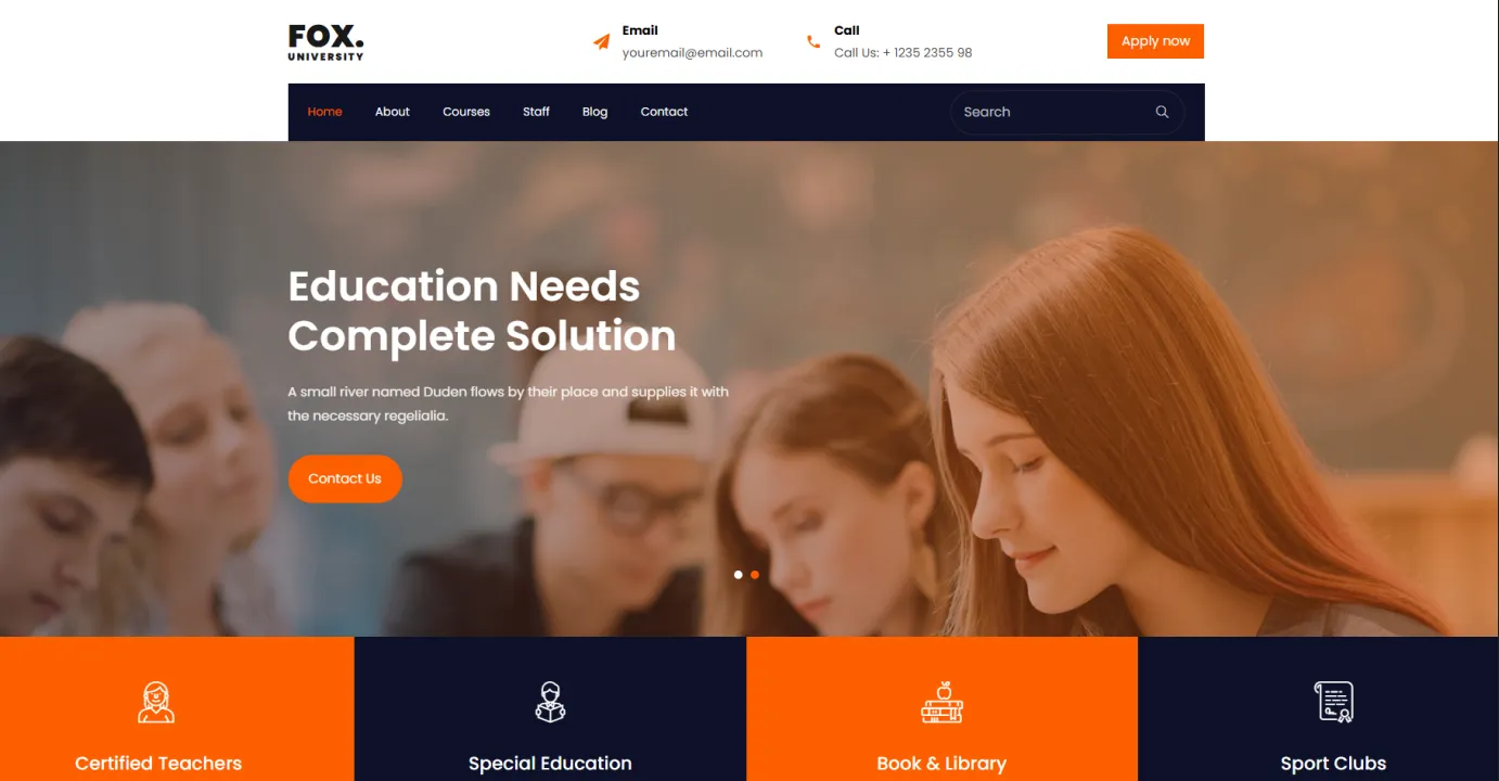University Website Template