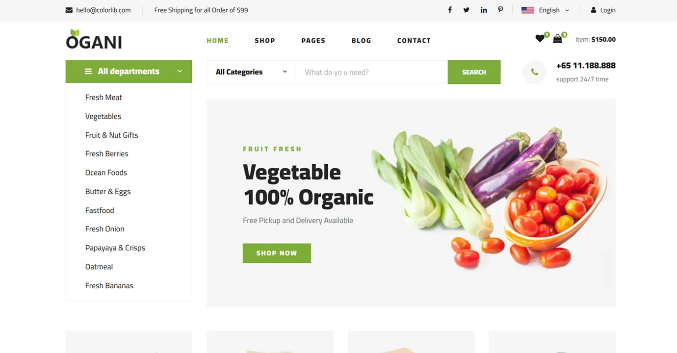 E-commerce Template (Food 3)