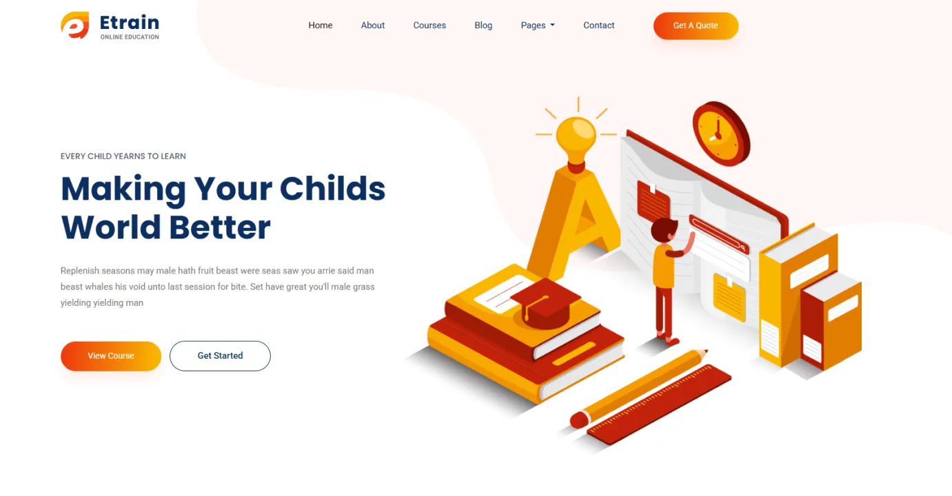 Children Education Website Template